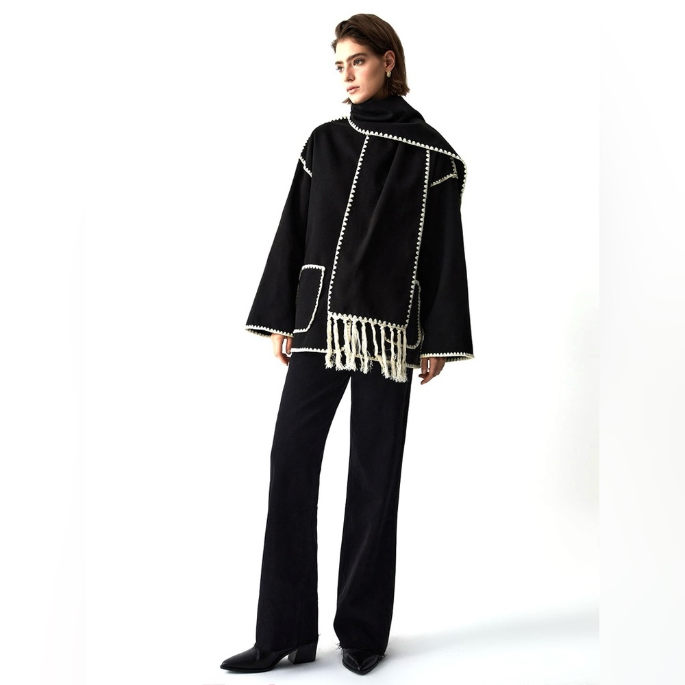 Commense Contrast Trim Jacket (just the jacket, no scarf) - Size L - Picture 6 of 16